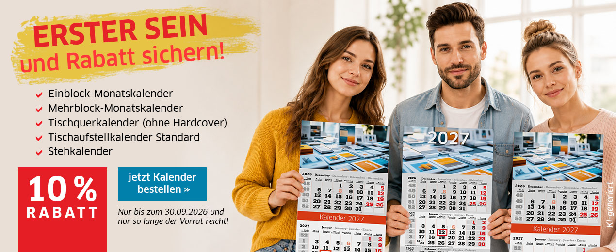 Bestellen Sie Ihre Kalender früh & sparen Sie [10 % auf Ihre Kalenderlieblinge]