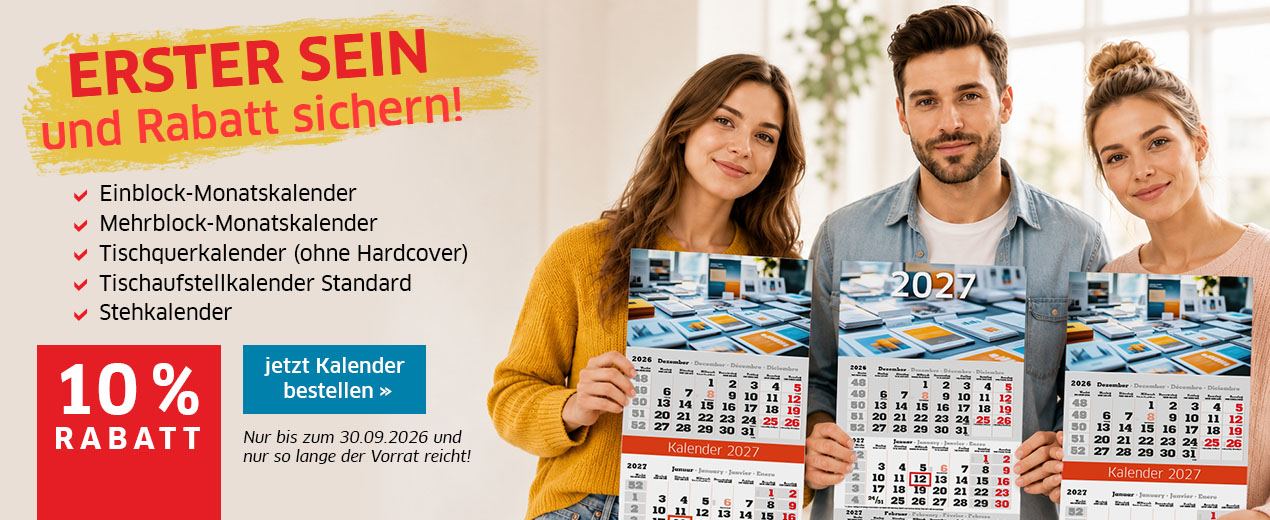 Bestellen Sie Ihre Kalender früh & sparen Sie [10 % auf Ihre Kalenderlieblinge]
