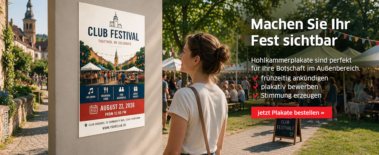 Jetzt Vorfreude sichtbar machen: Plakate drucken für Vereinsfeste & Co. 