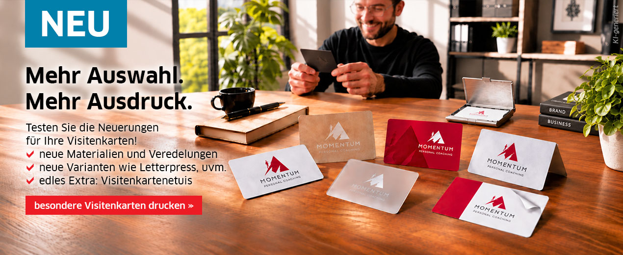 [NEU] Ihre Visitenkarte hat ein Upgrade verdient. Probieren Sie es aus!
